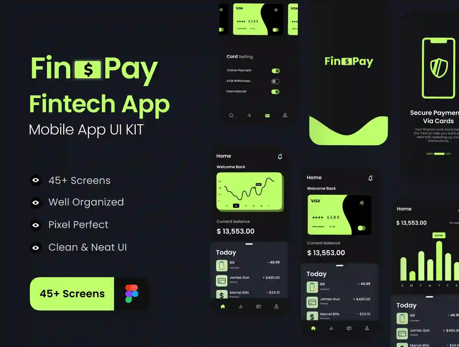 Finopay - Fintech Mobile App UI KIT
