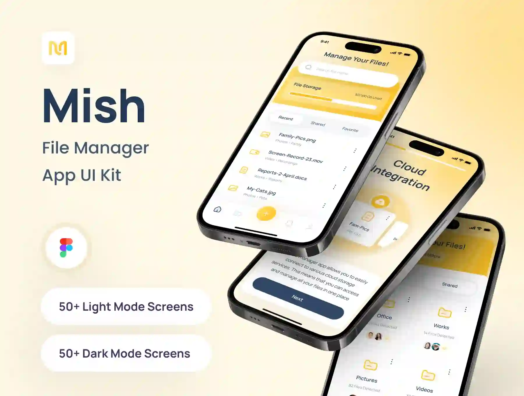 Mish - File Manager App UI Kit