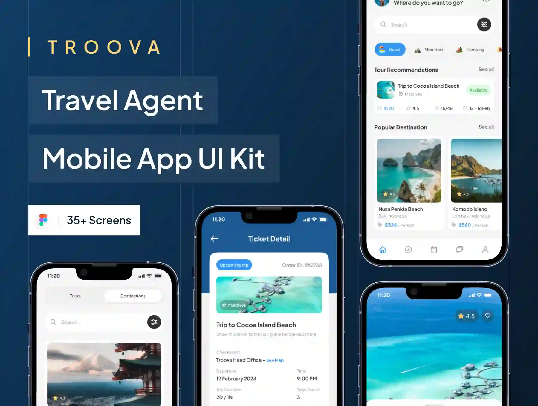 TROOVA - Travel Agent Mobile App UI Kit