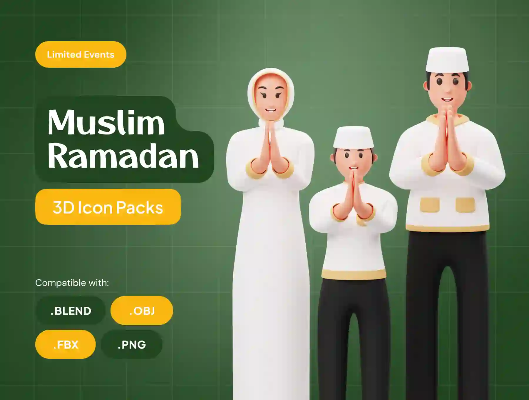 Muslim Ramadan 3D Character