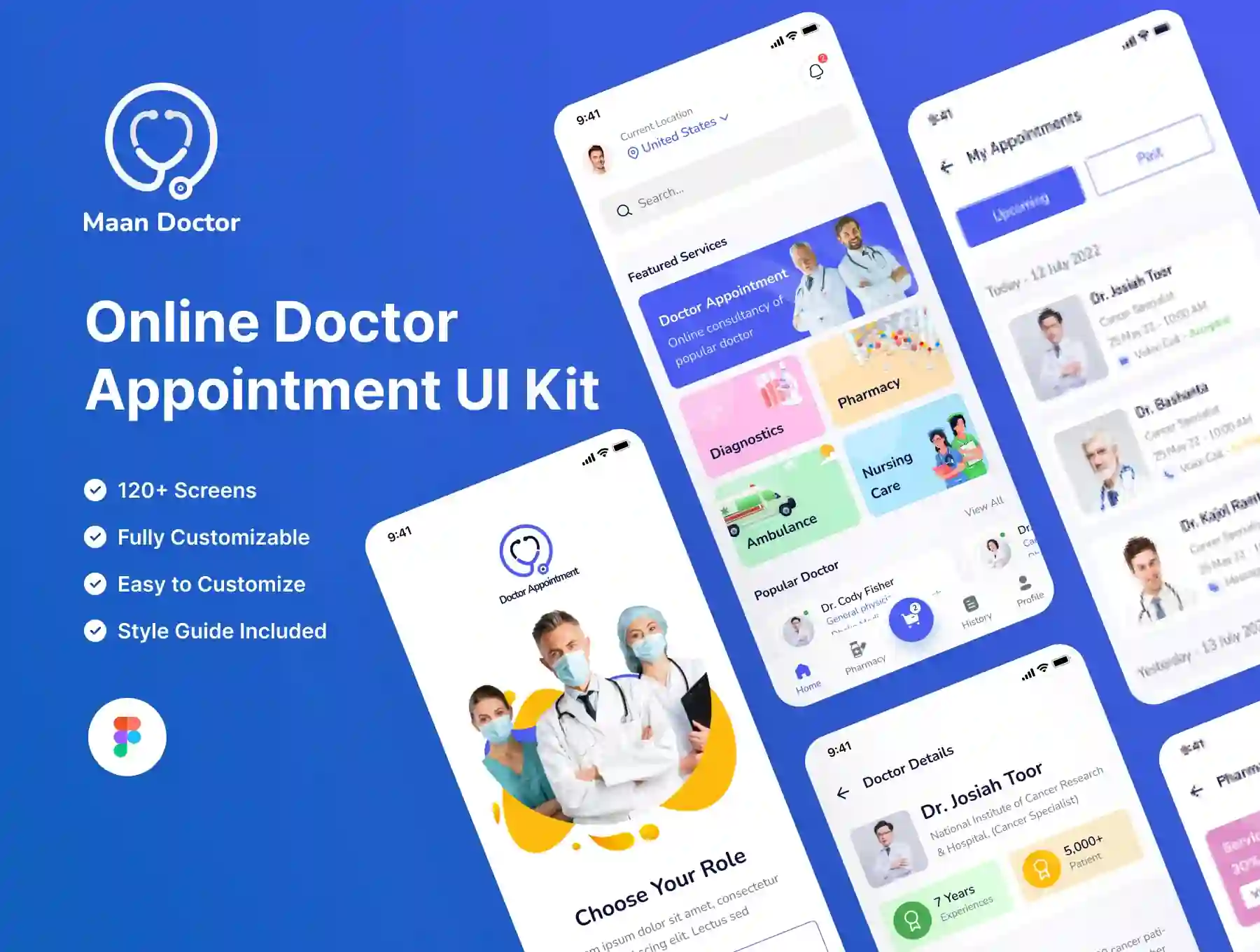 Online Doctor Appointment Booking App UI Kit