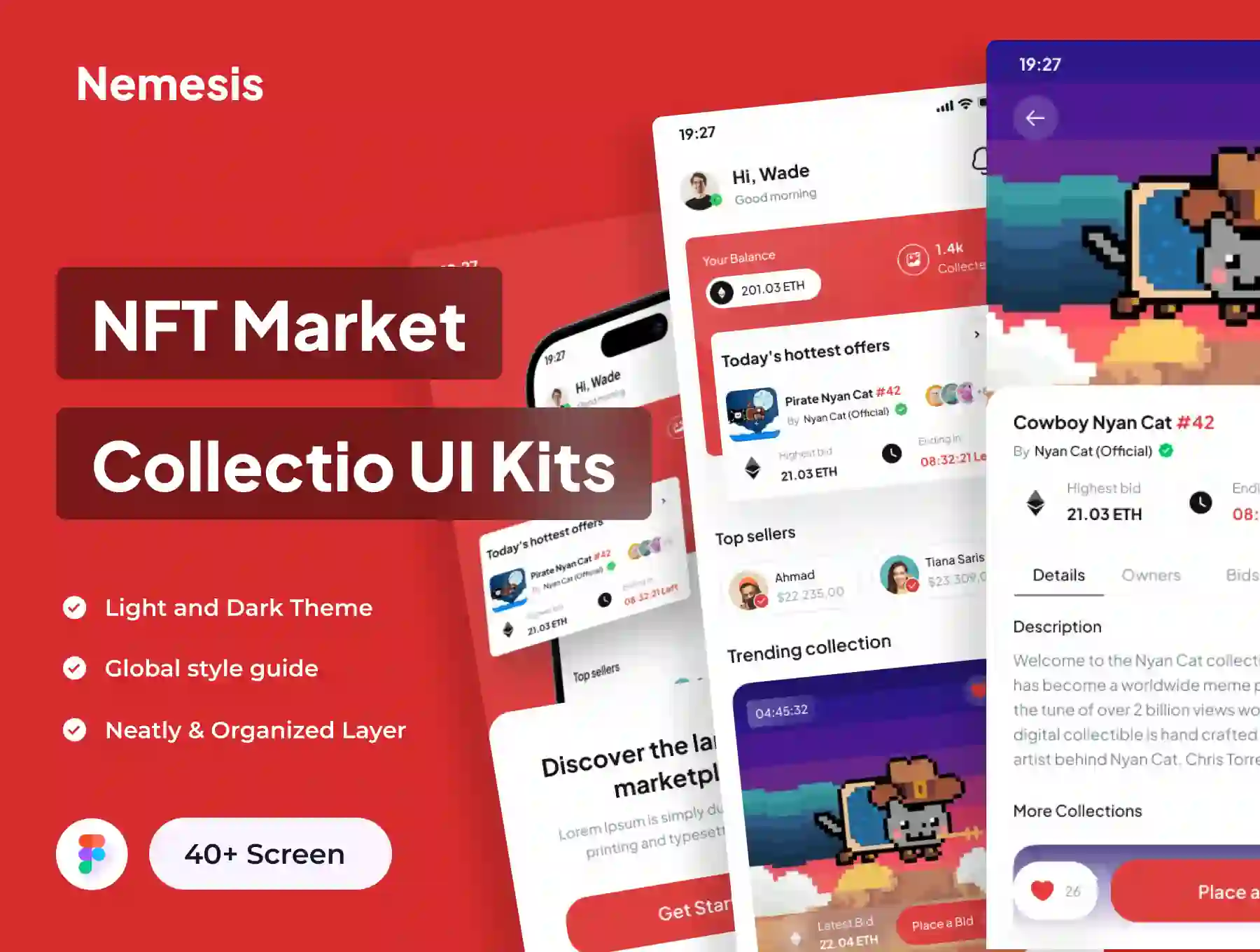 Nemesis - NFT Market Collection Apps UI Kits