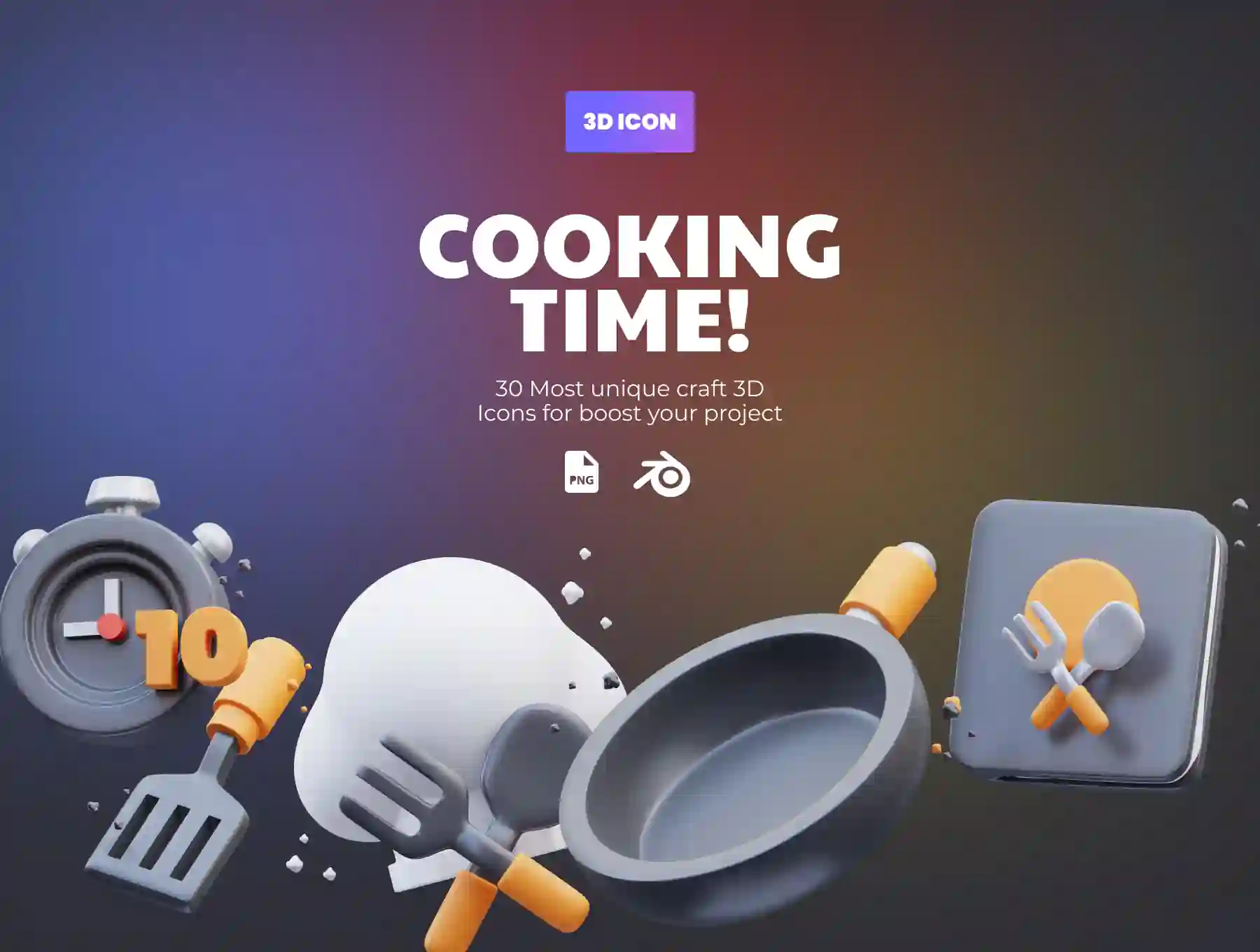 Cooking Time 3D Illustration