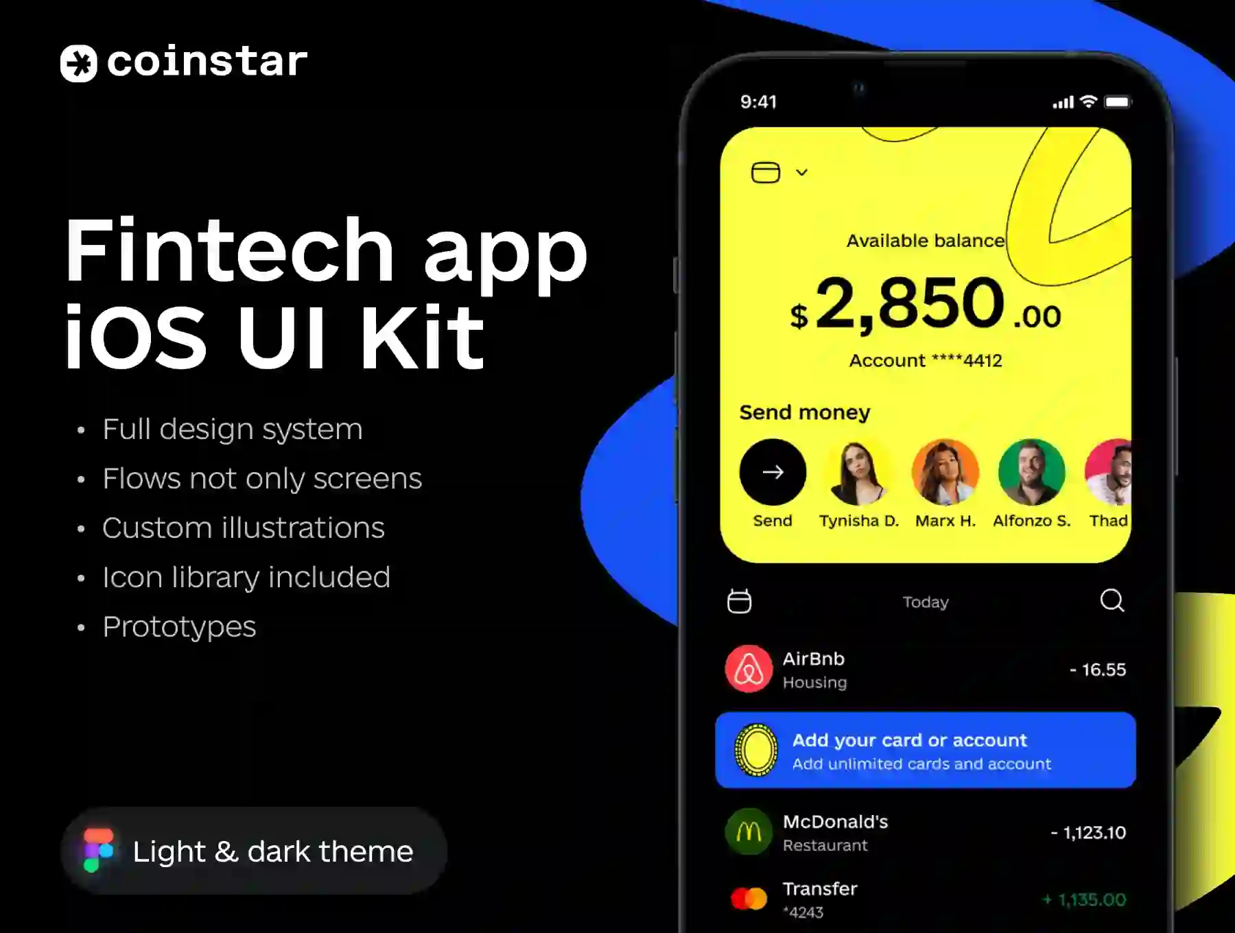 Coinstar - Finance Mobile App UI Kit