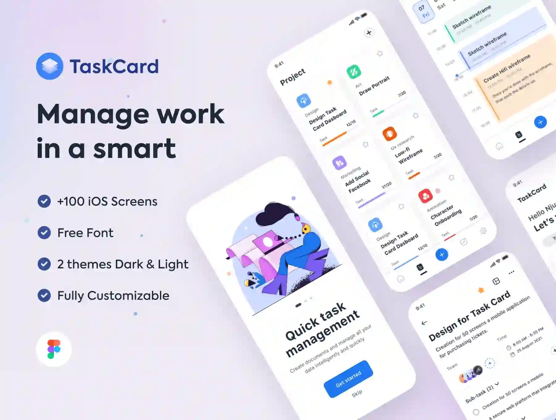 TaskCard App - iOS Ui Kit