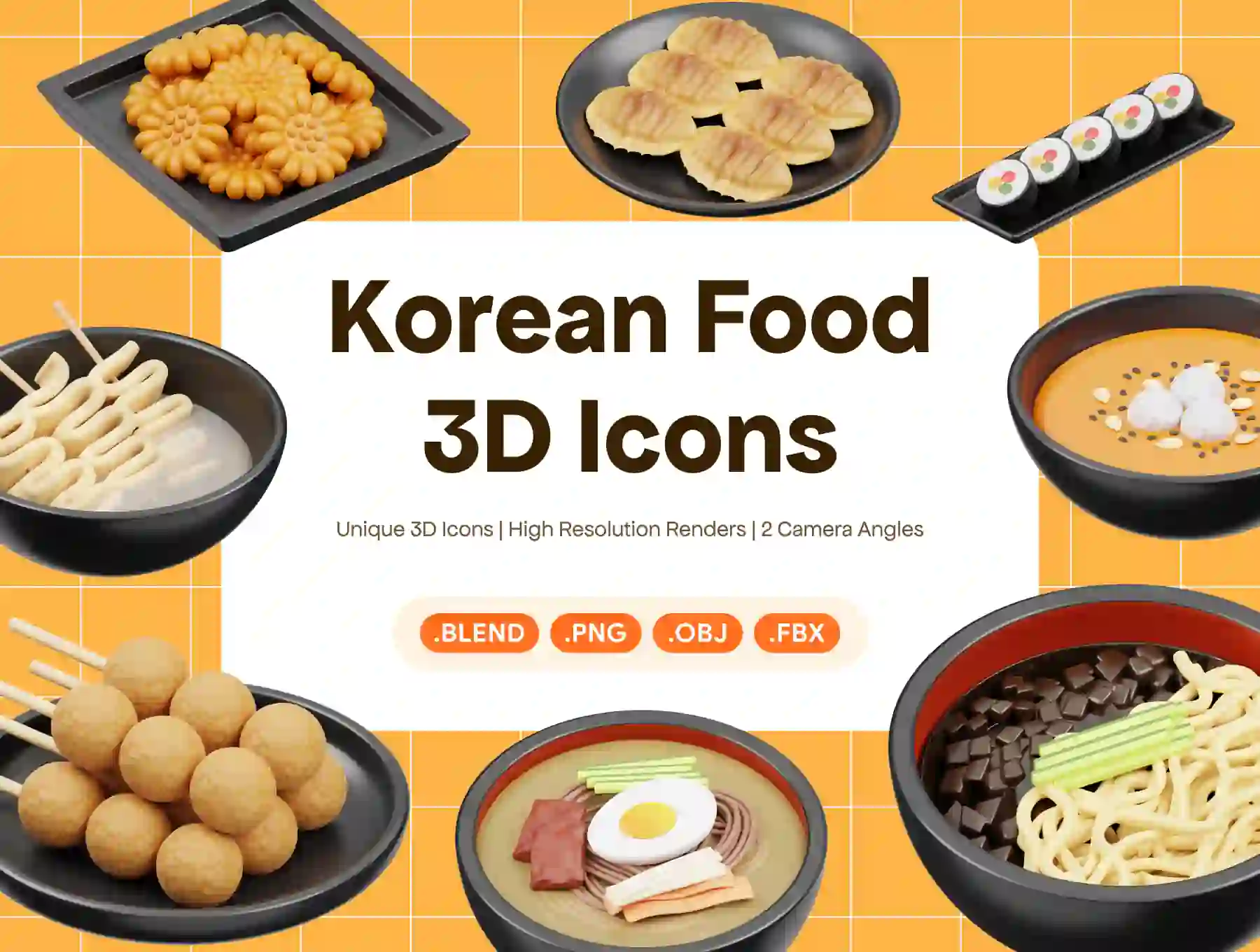 Korean Food 3D Icon