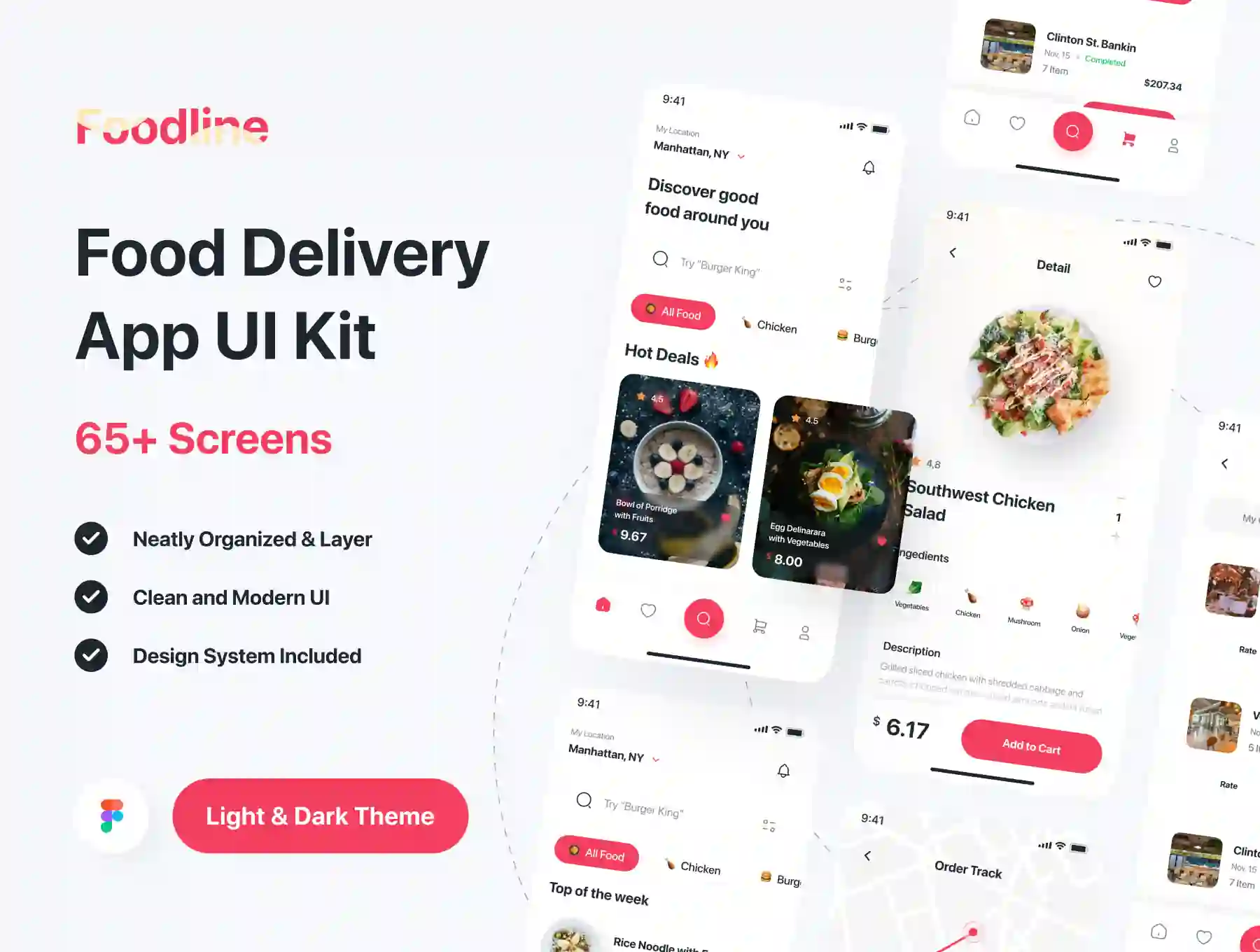 Foodline - Food Delivery App UI Kit