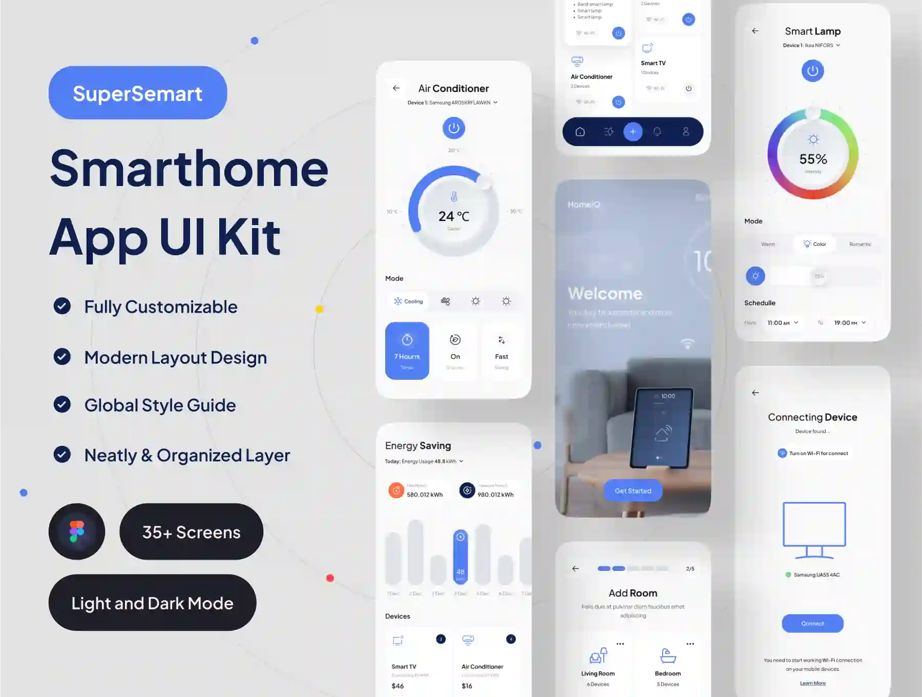 SuperSemart - Smarthome App UI Kit
