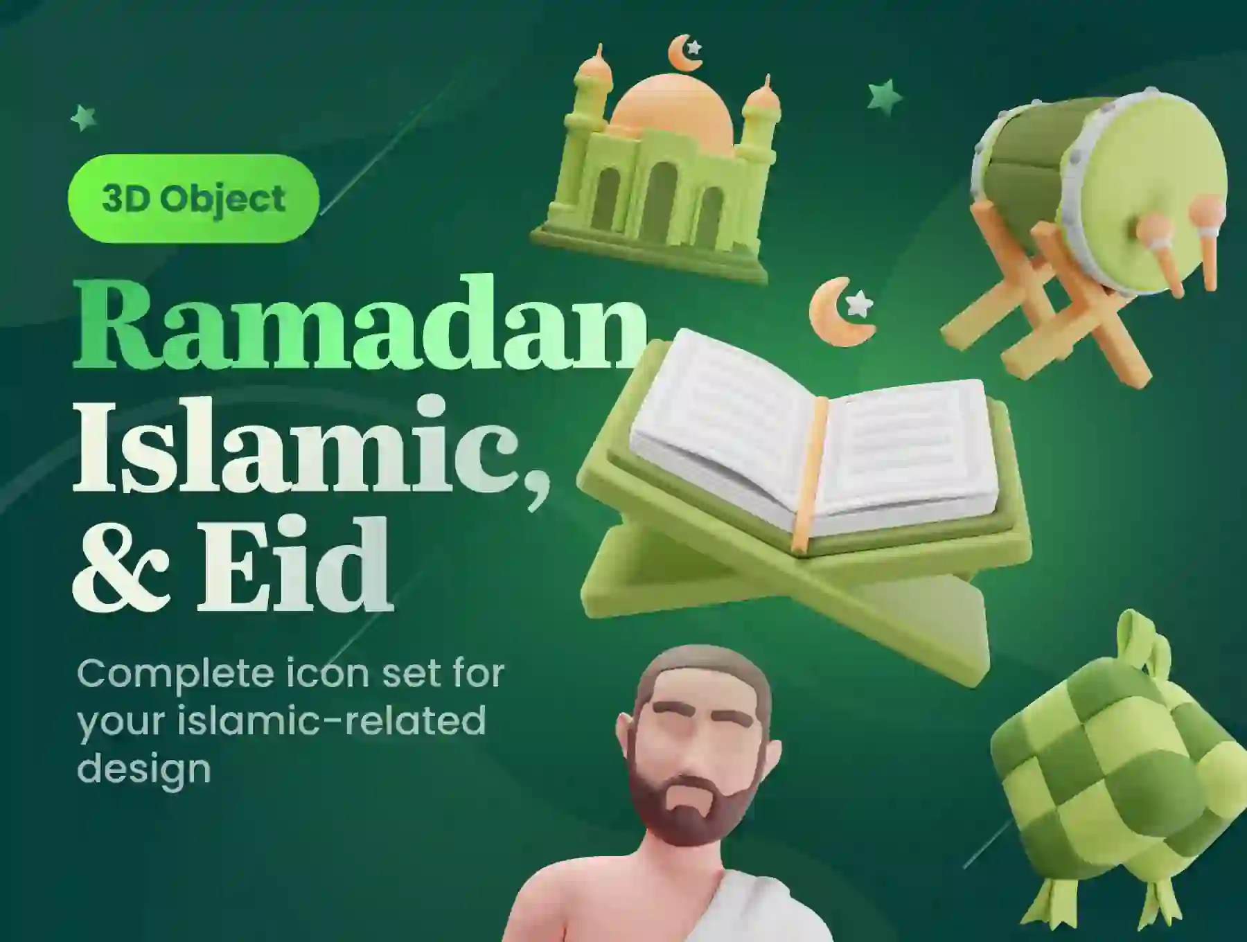 Islamy - Islamic & Ramadan 3D Icon Set
