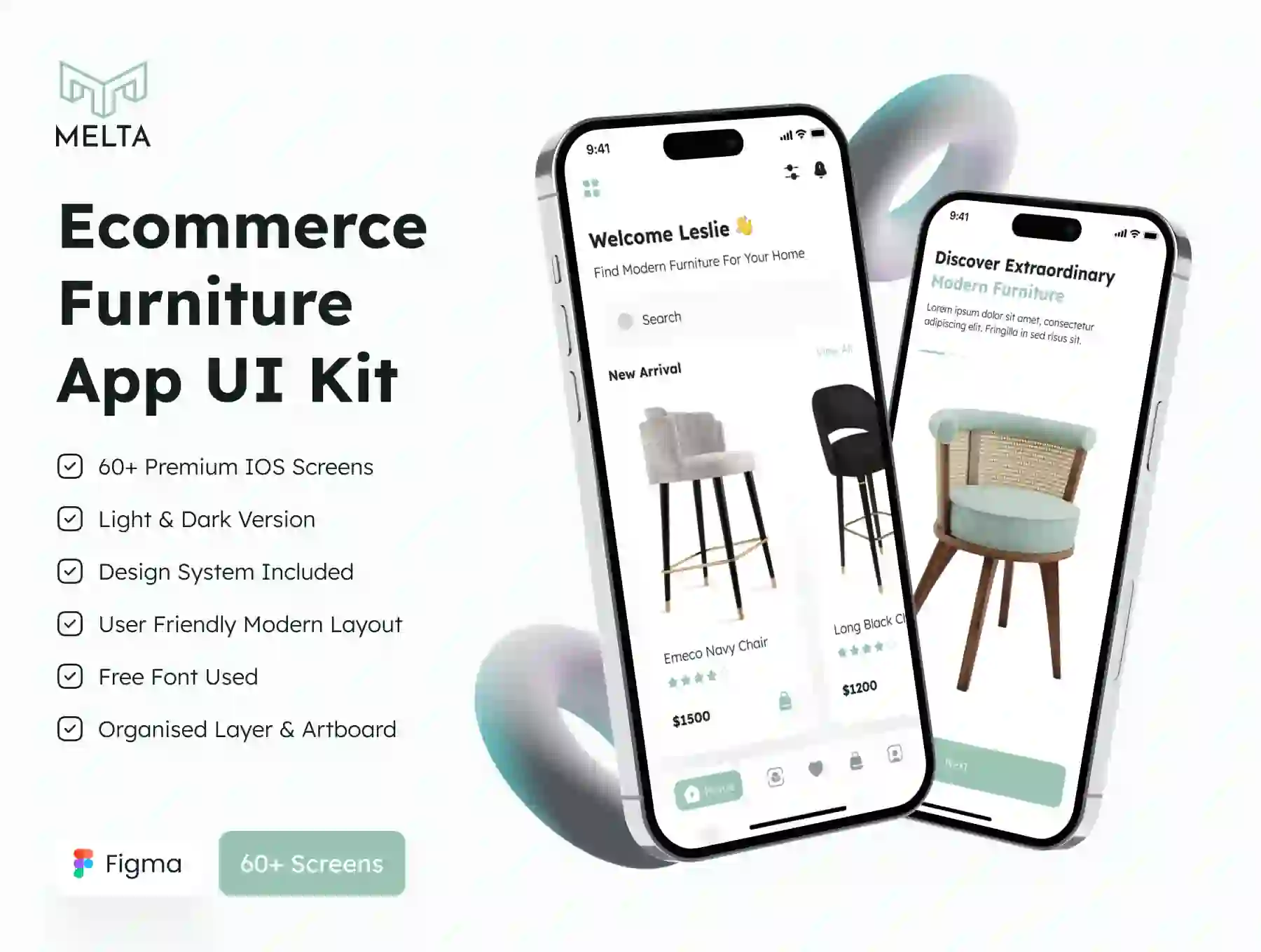 Melta - Ecommerce Furniture App UI Kit