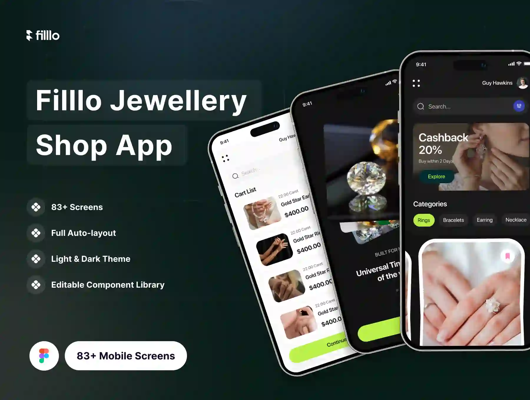 Filllo Jewellery Shop App UI Kit