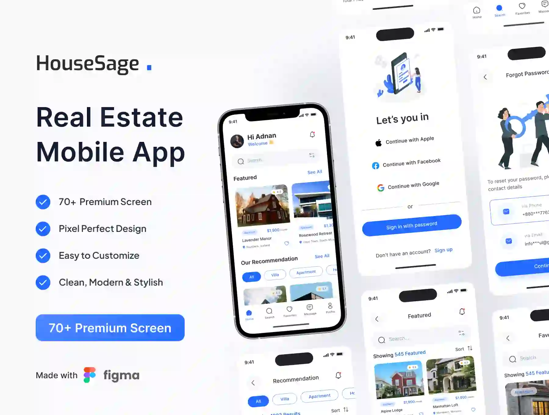 HouseSage - Real Estate Mobile Ui Kit