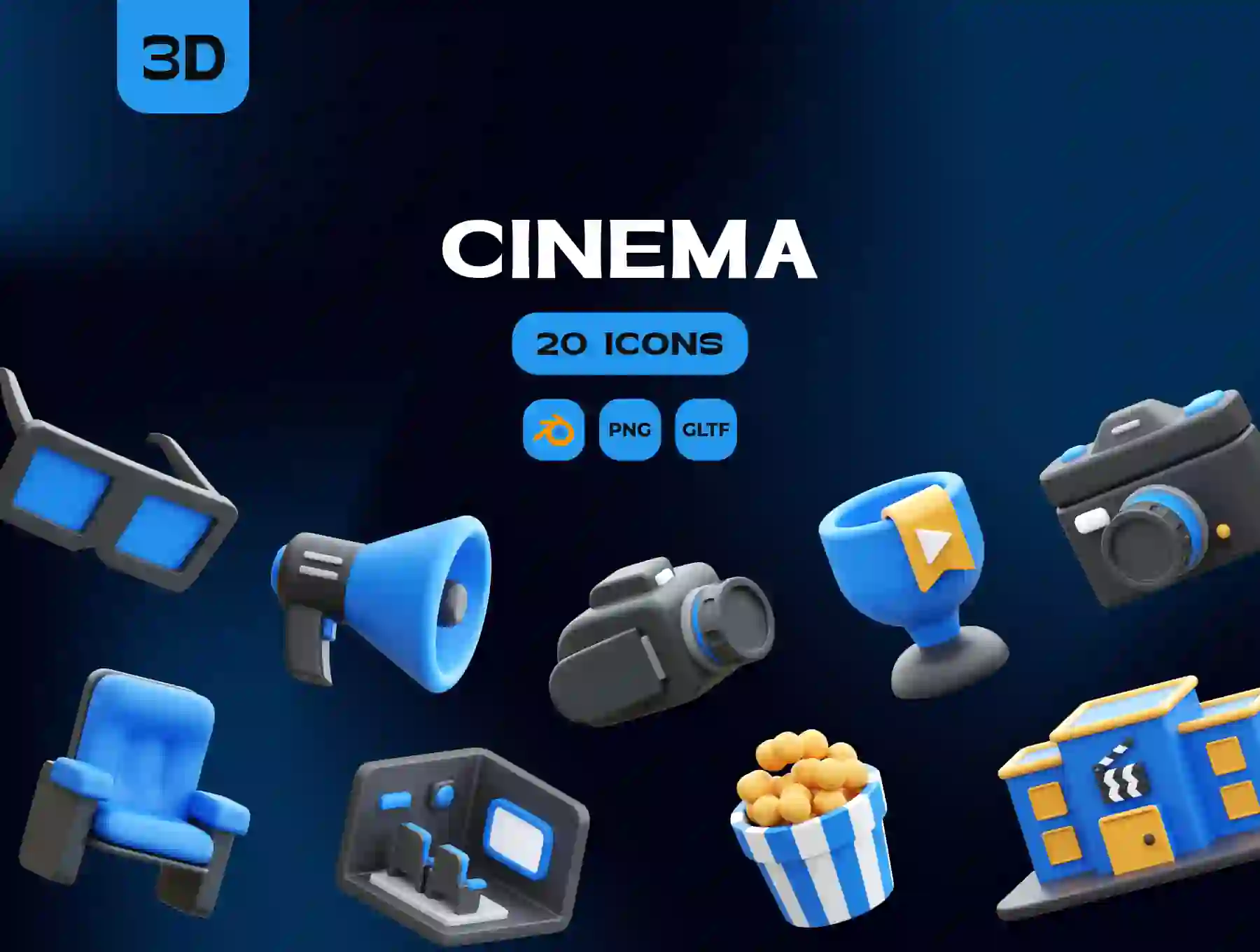 Cinema 3D Illustrations