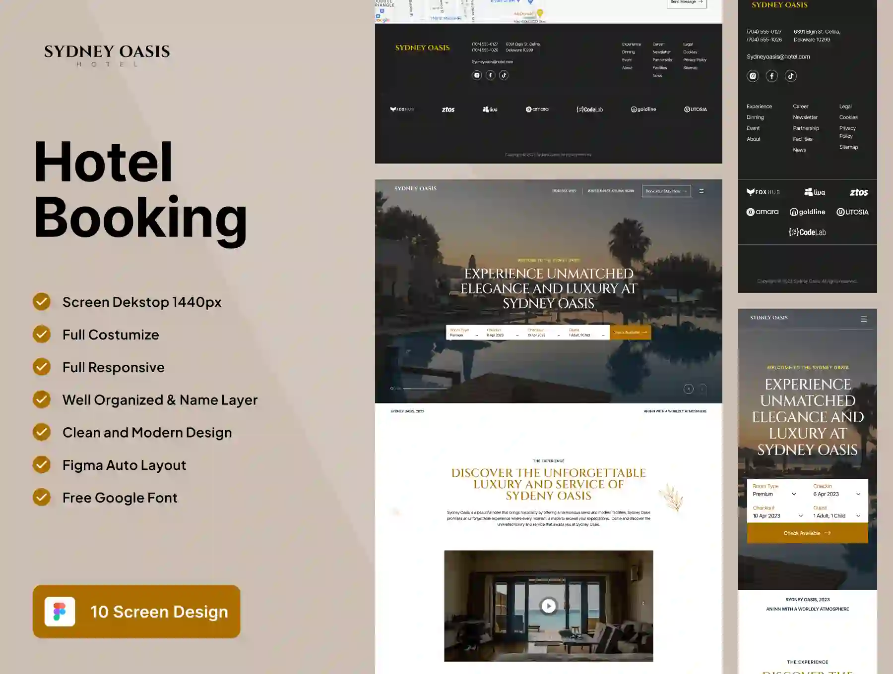 Sydney Oasis Hotel - Websites Template