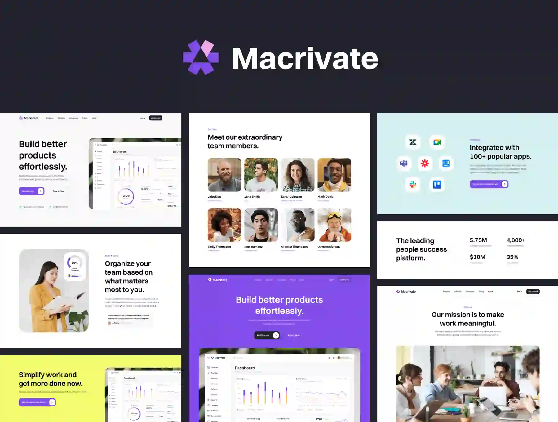 Macrivate - SaaS Blocks UI Kit