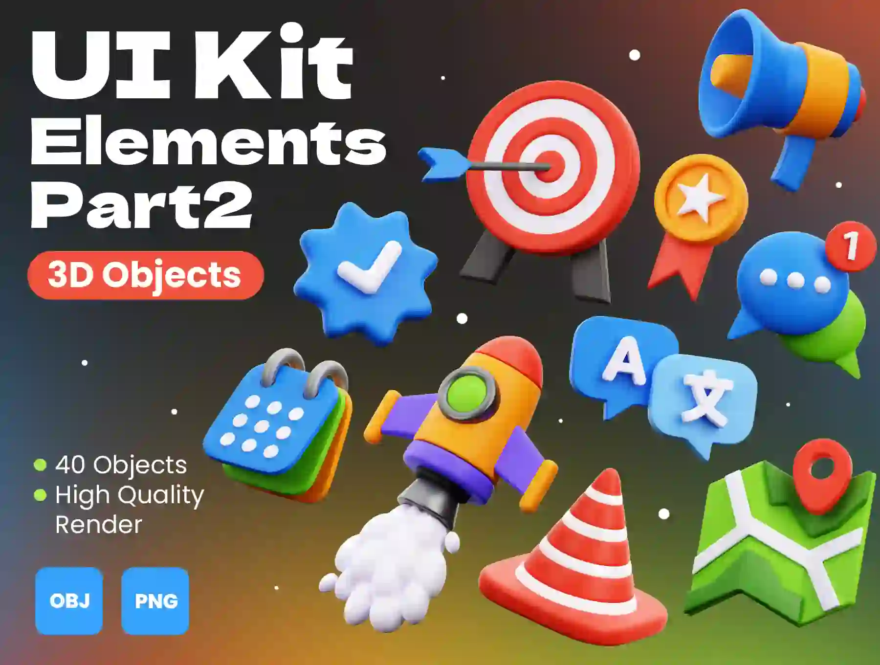 3D UI Kit Elements Part 2