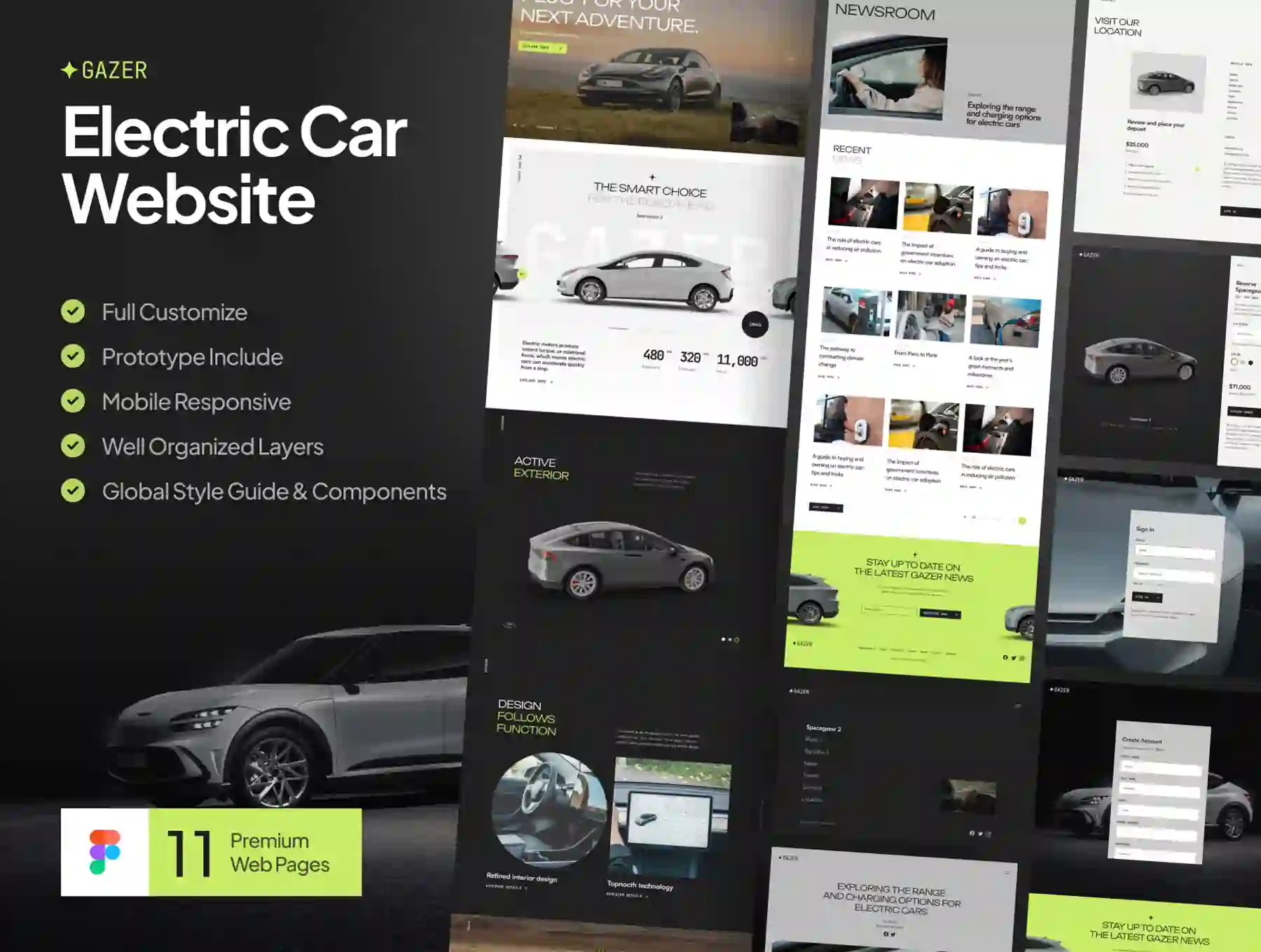 Gazer - Electric Car Website Template