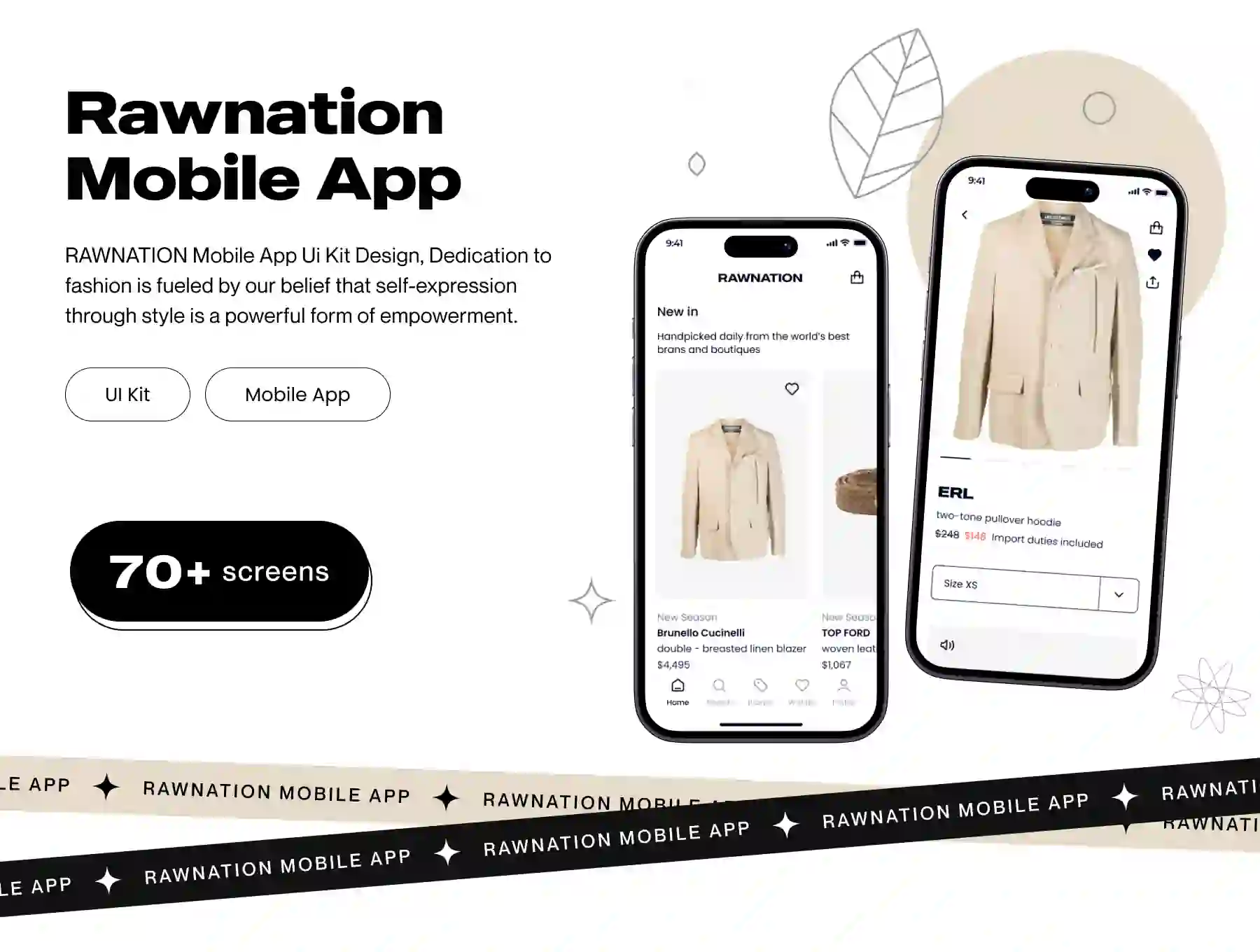 RAWNATION Mobile App Ui Kit Design