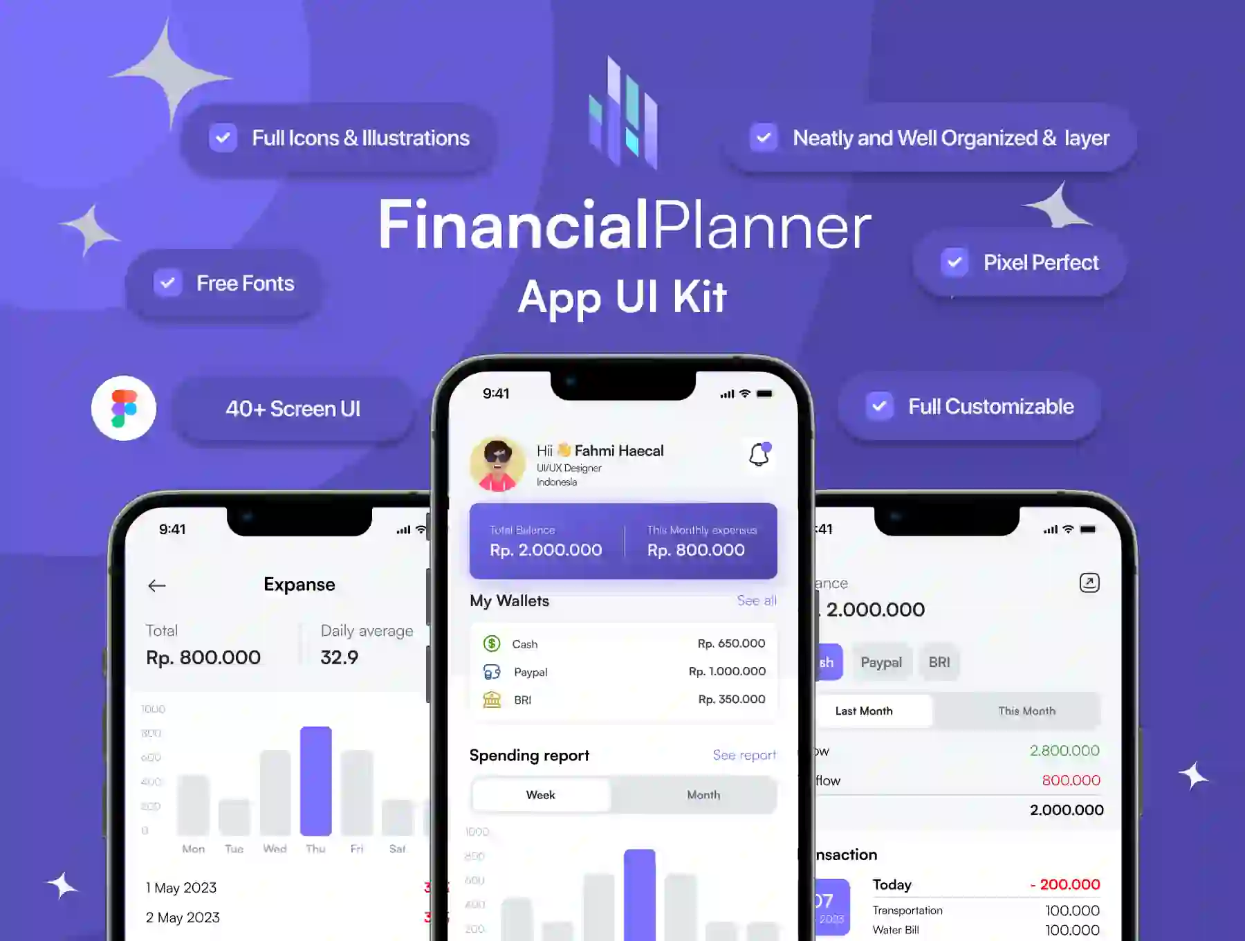 FinancialPlanner - Financial Planner App UI Kit