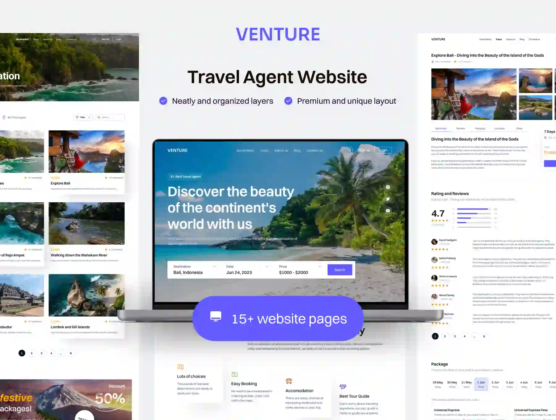Venture - Travel Agent Website