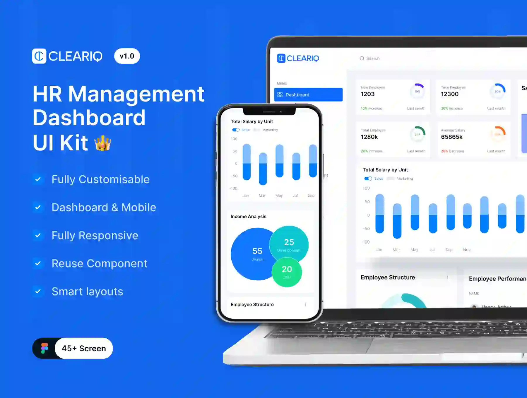 CLEARIQ - HR Management Dashboard UI KIT