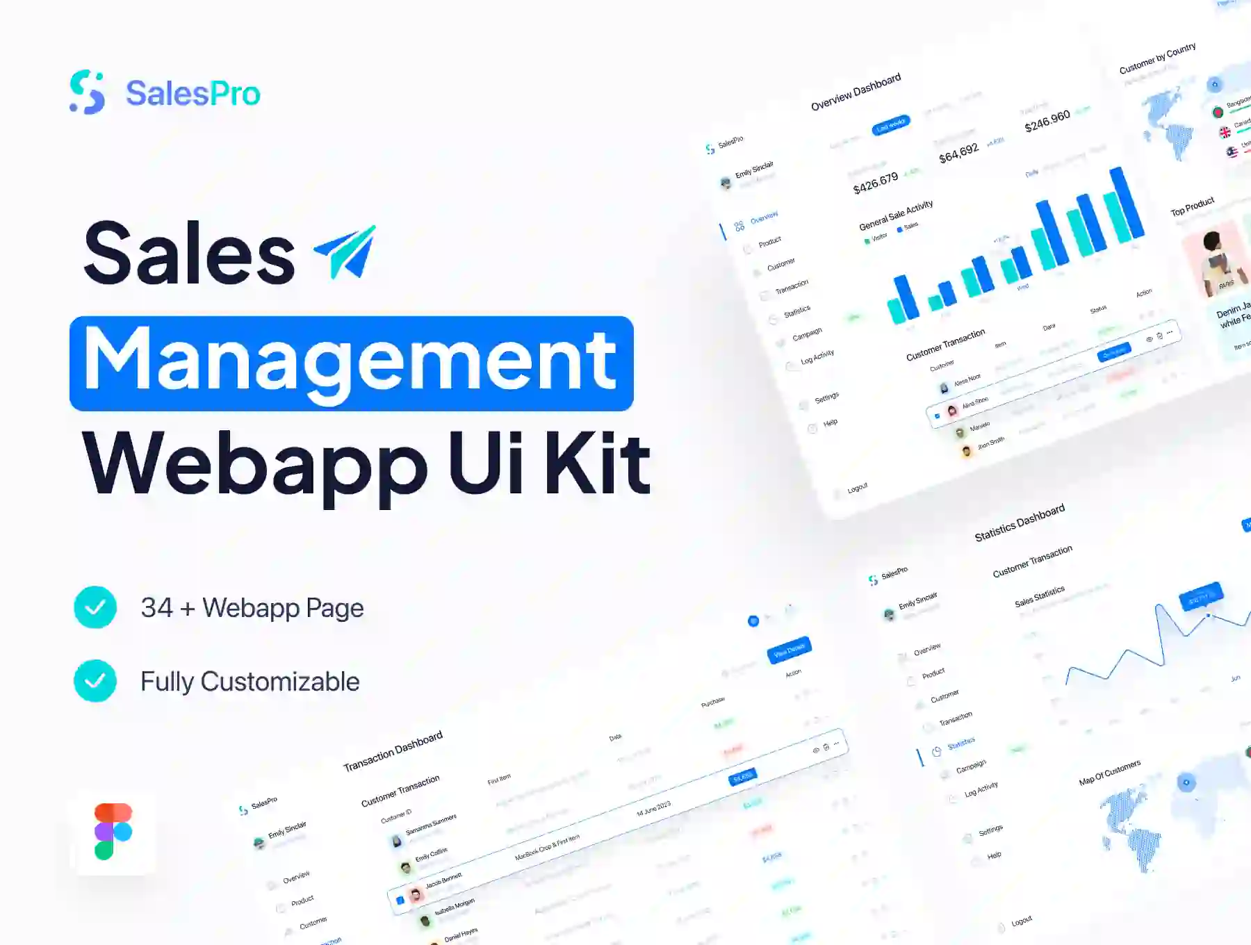 Sales.Pro - Sales management web app Ui kit