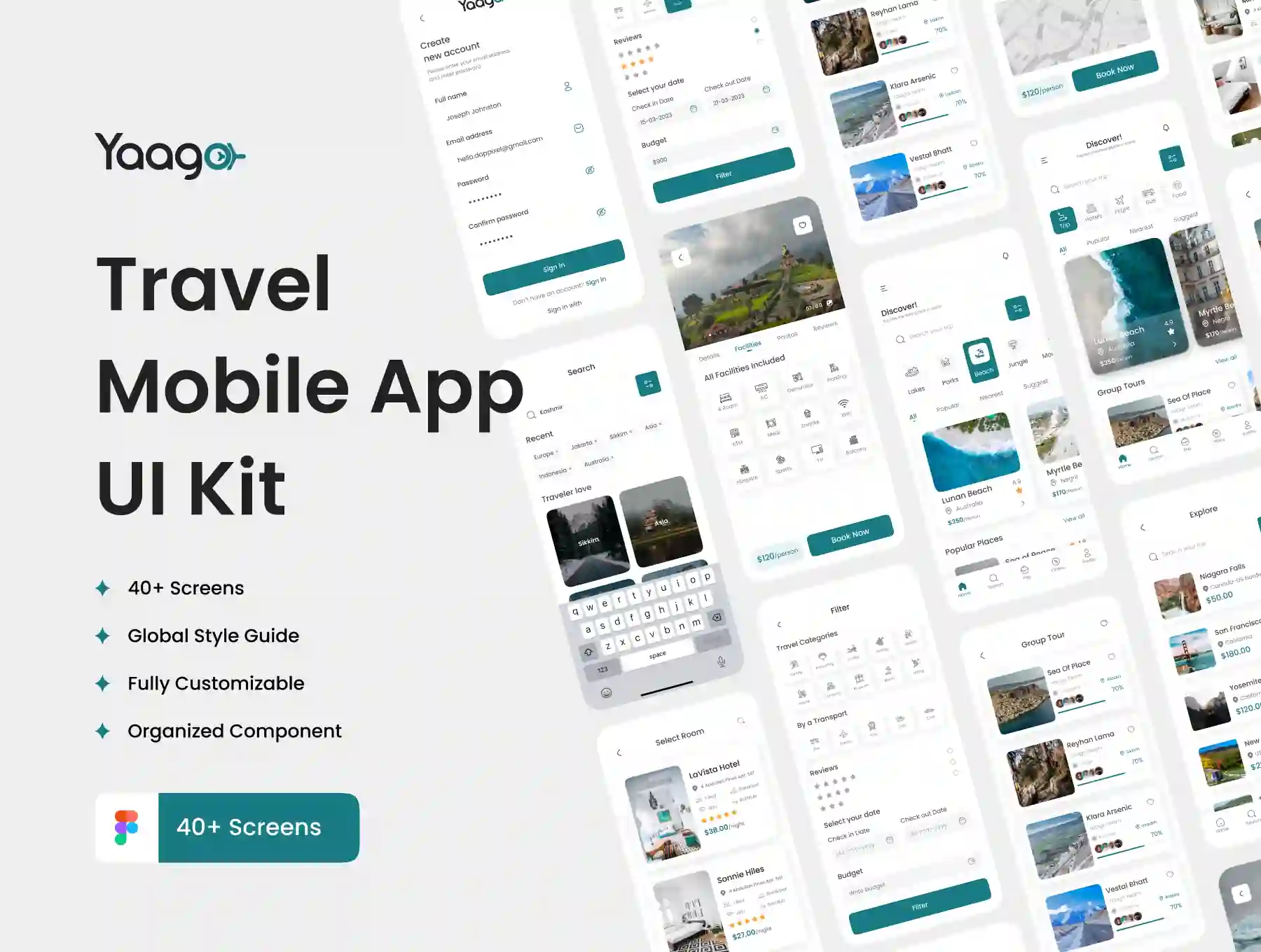 Yaago –Travel App UI Kit