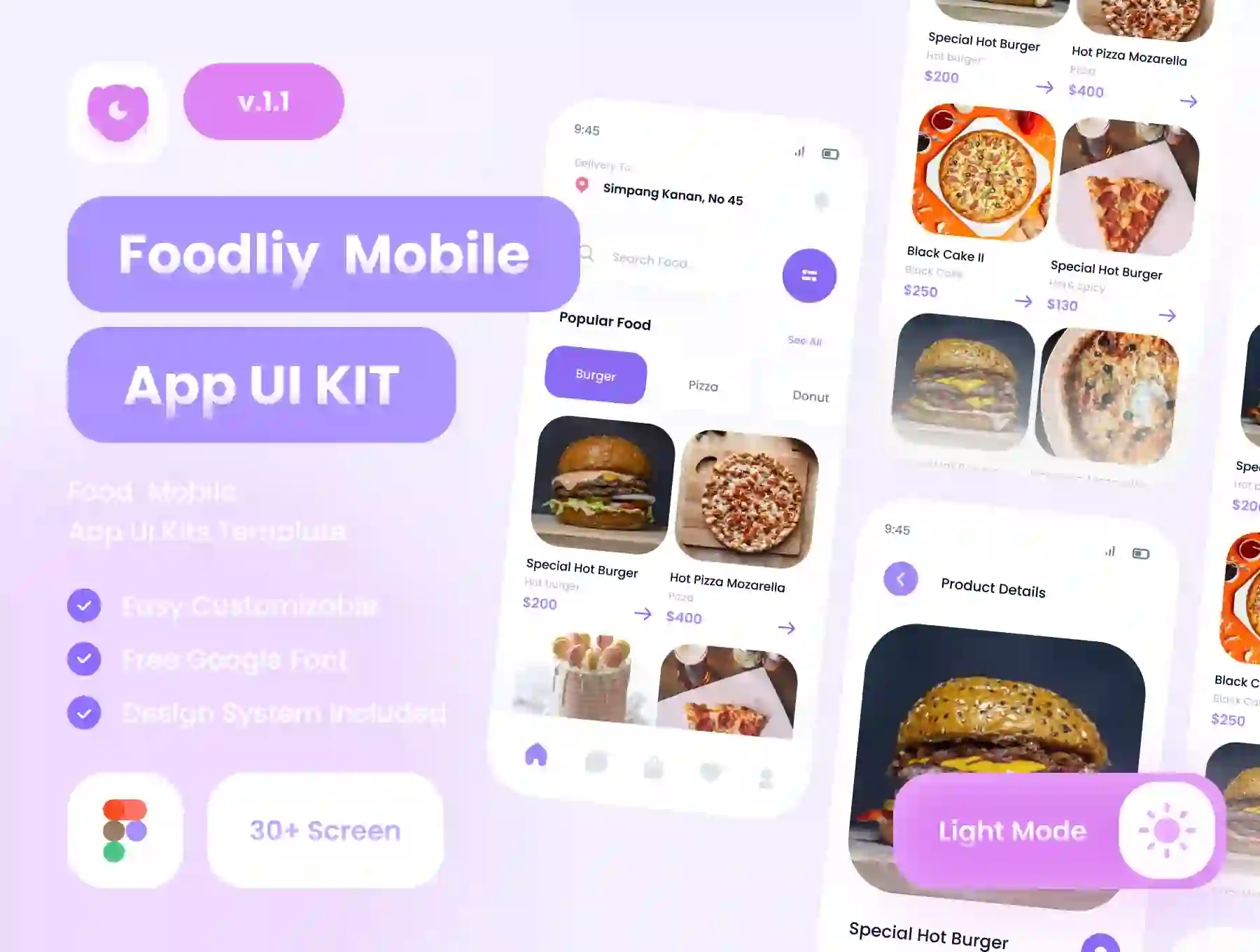 foodliy Food Mobile Apps UI KIT