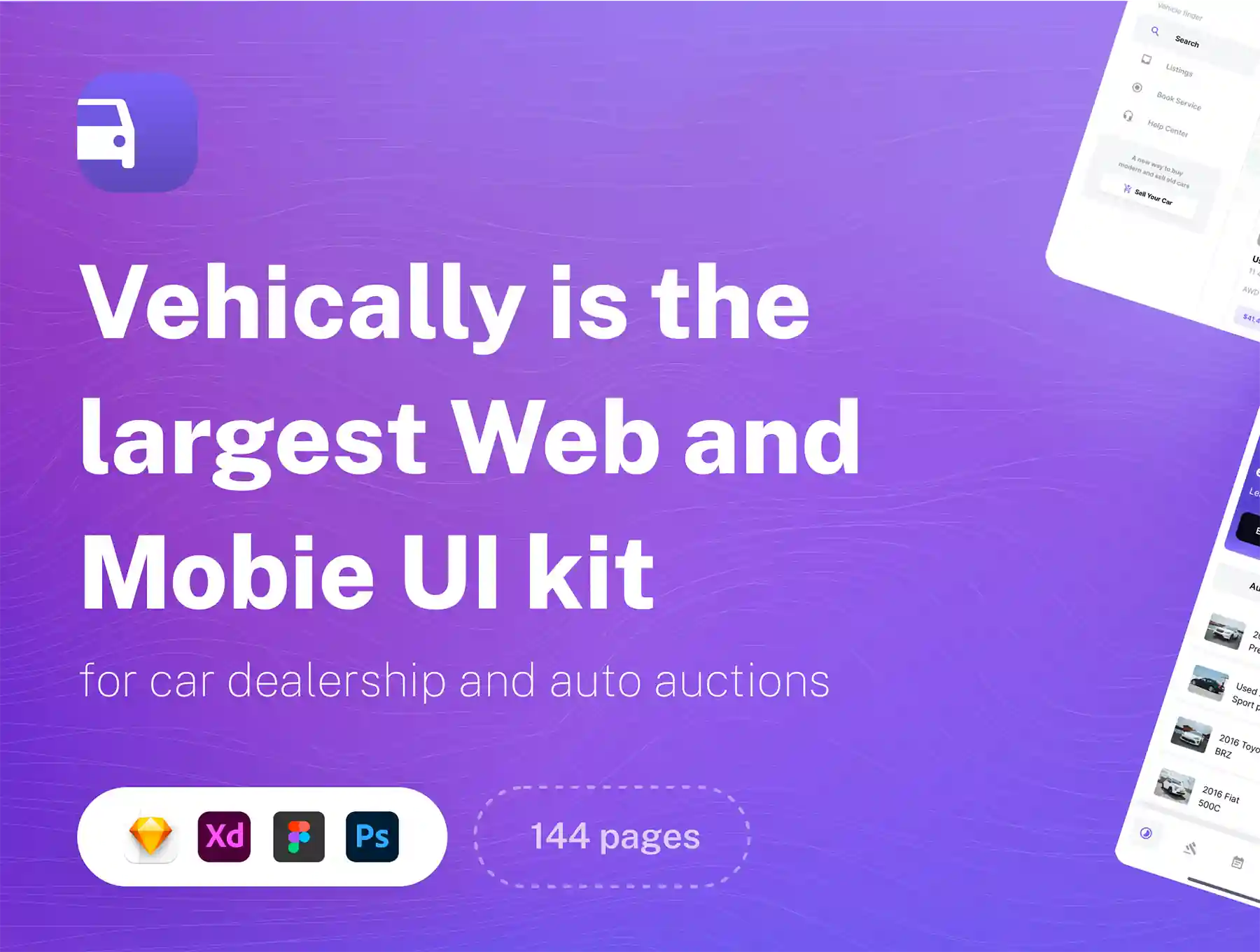 Vehically - Web and Mobile UI kit