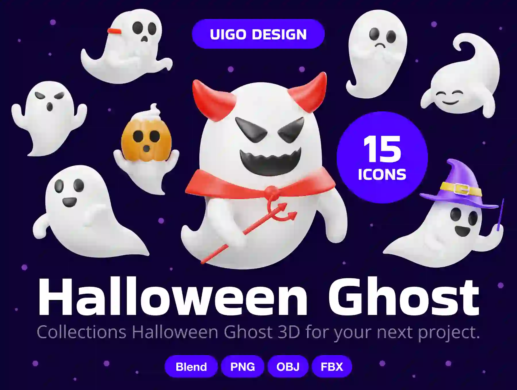 Halloween Ghost 3D Icon