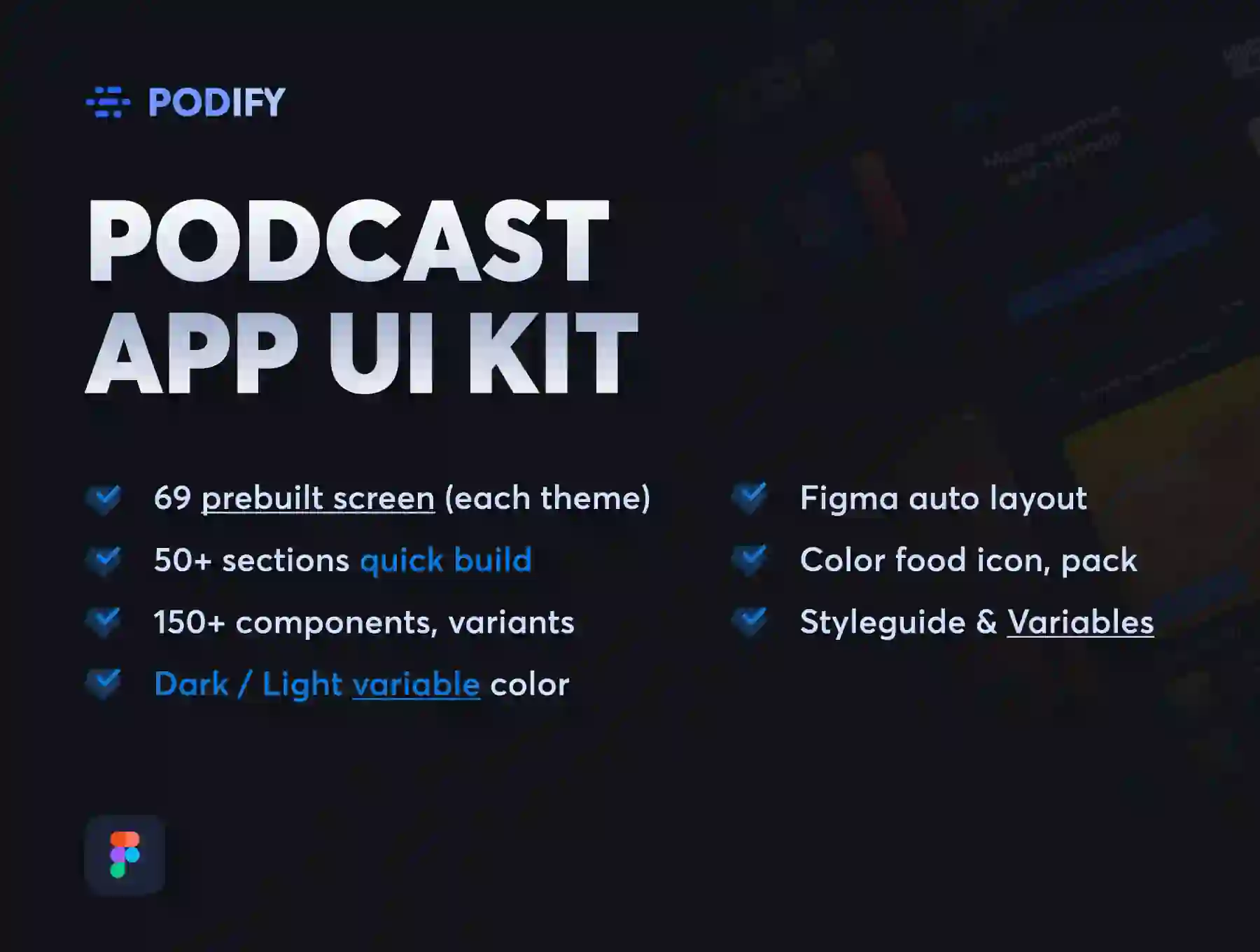Podify - Full-flow Podcast App UI Kit