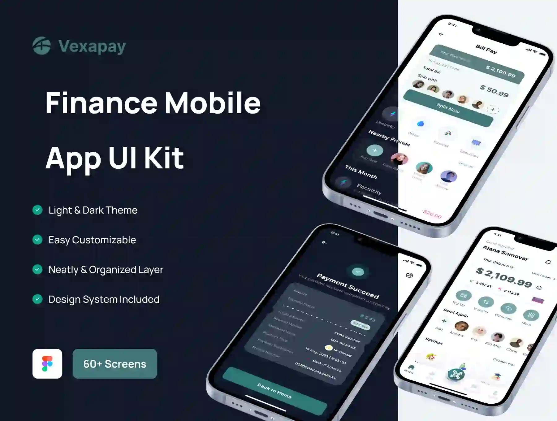 Vexapay - Finance Mobile App UI Kit