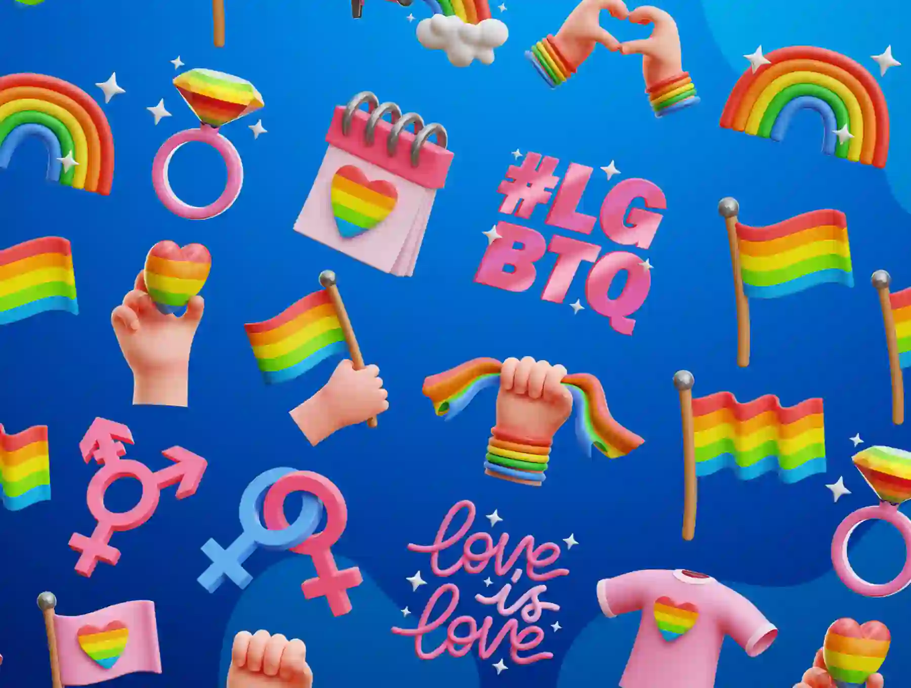 LGBTQ 3D Icons