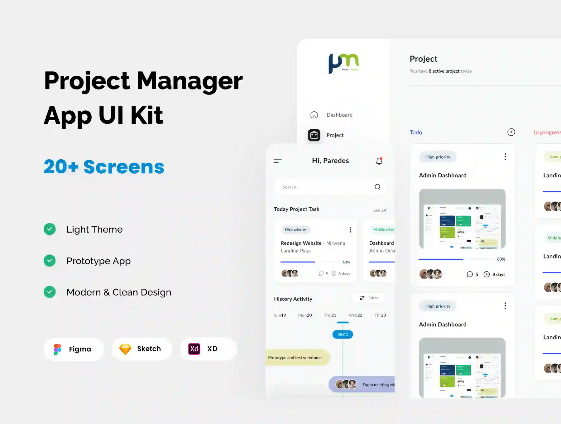 Project Management Dashboard & Mobile Responsive