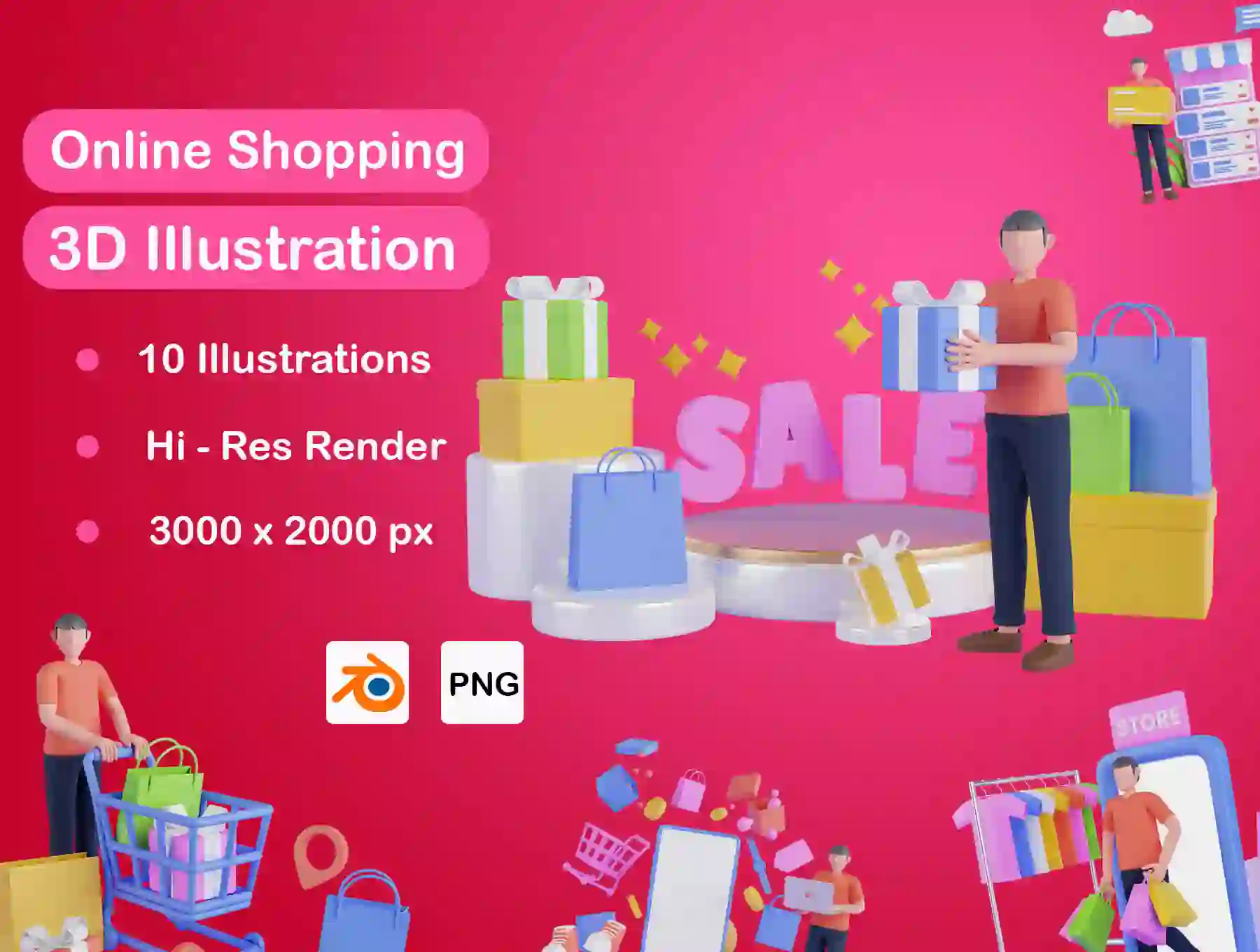 3D Online Shopping Pack