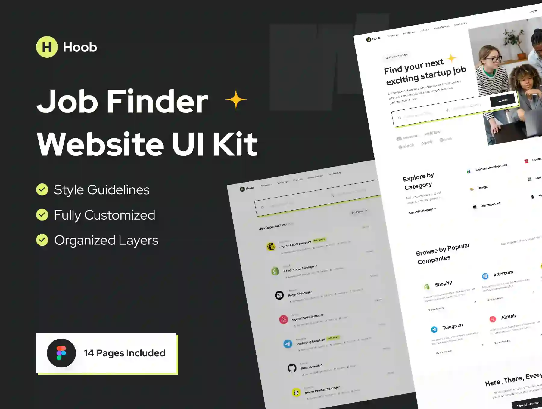 Hoob - Job Finder Website UI Kit