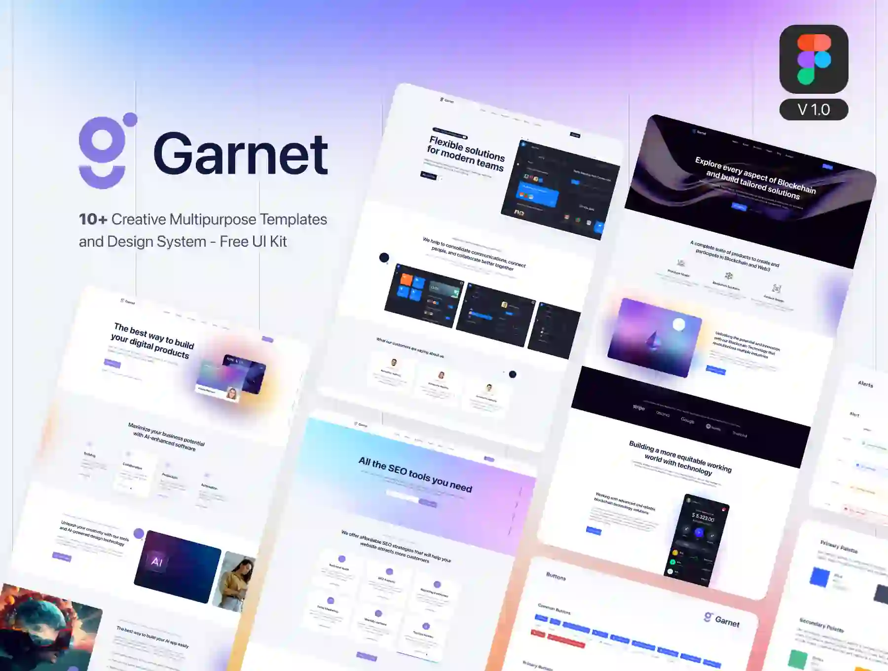 Garnet - Creative Figma Template and UI Kit V1.0