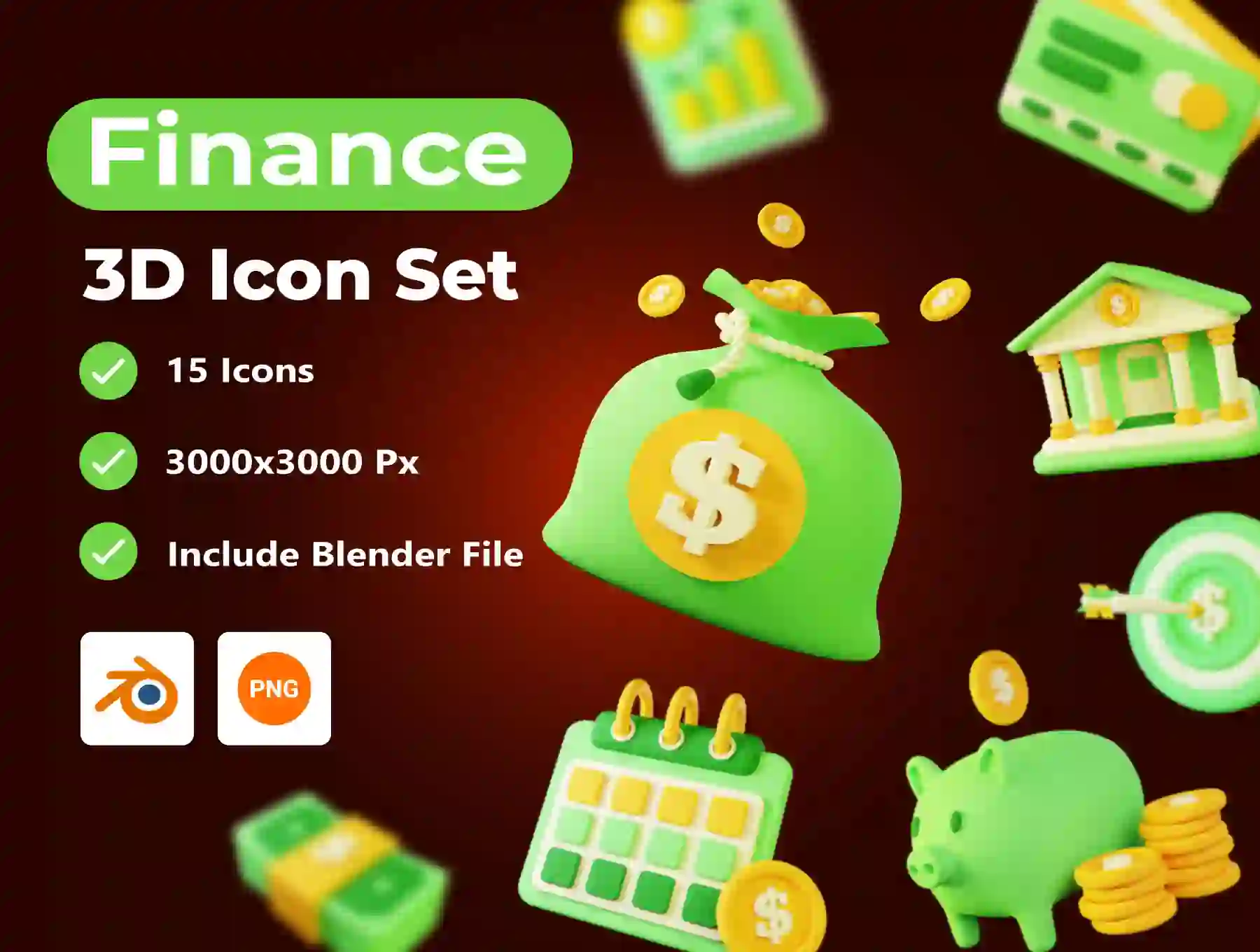 Finance - 3D Icon Pack