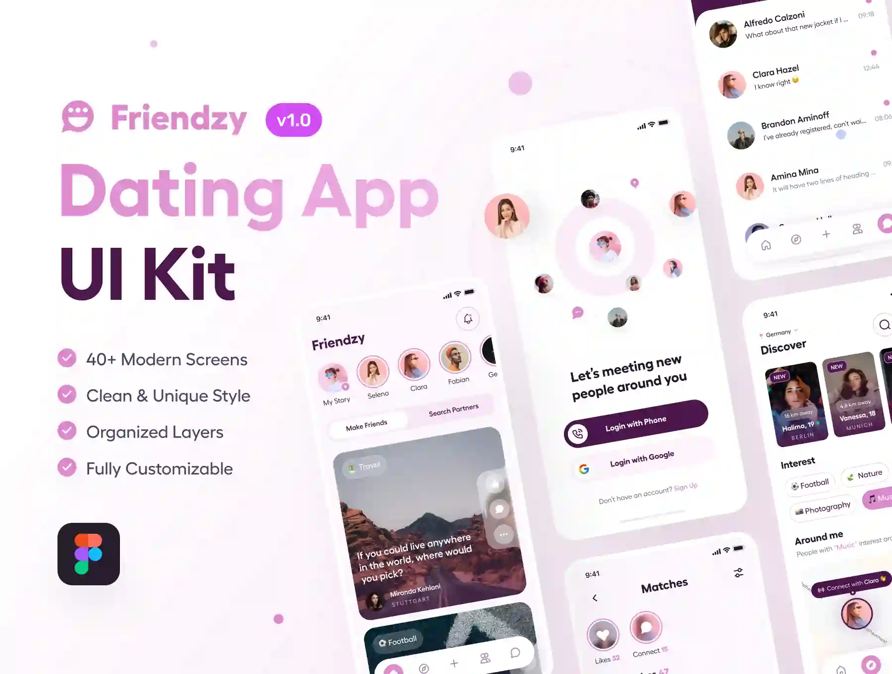 Friendzy - Dating App UI Kit