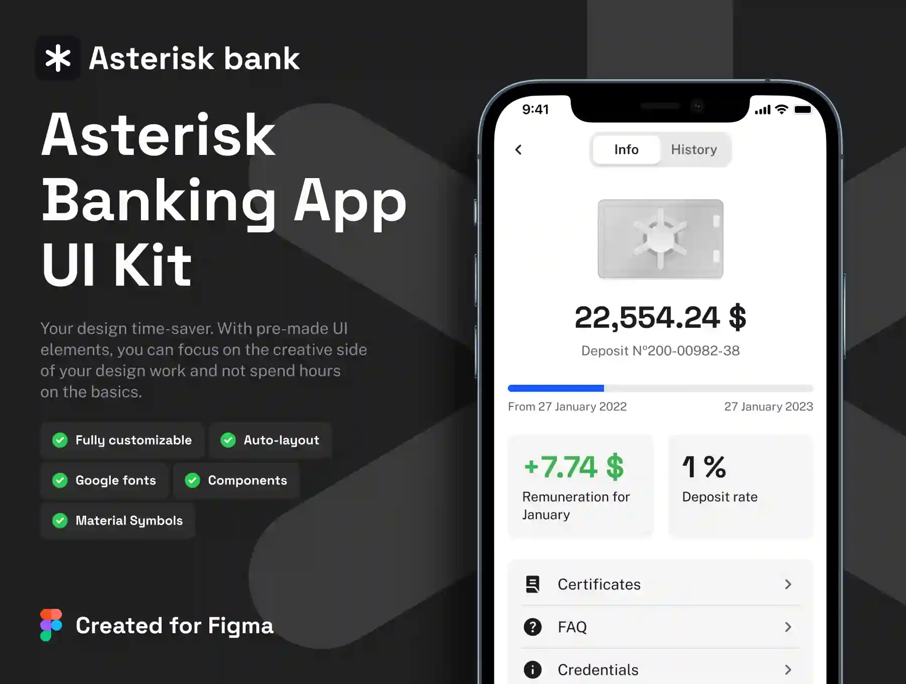 Asterisk Banking App UI Kit