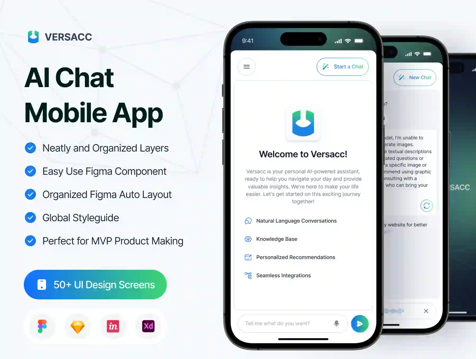 Versacc - AI Chat Mobile App UI KIT