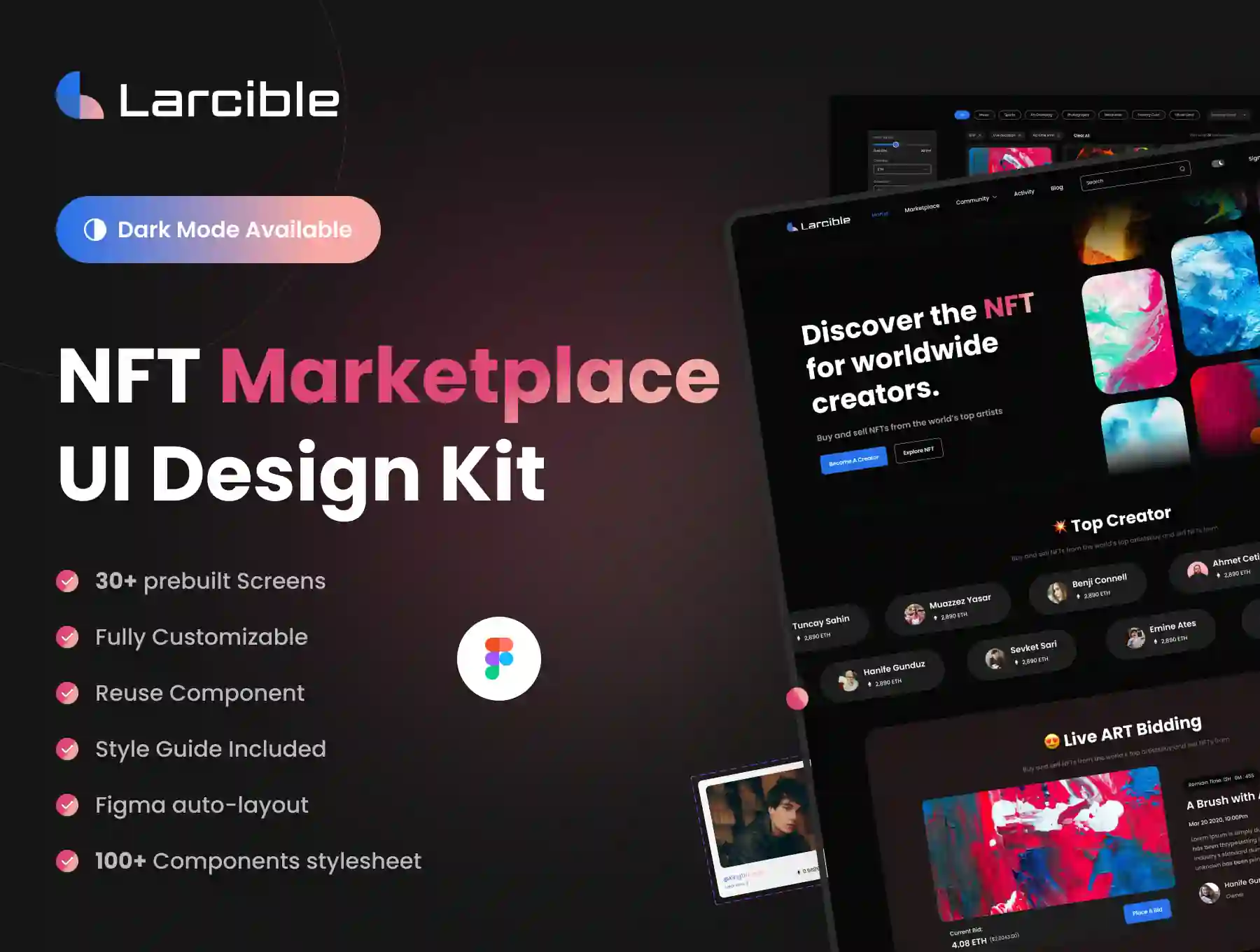 Larcible - NFT Marketplace Website