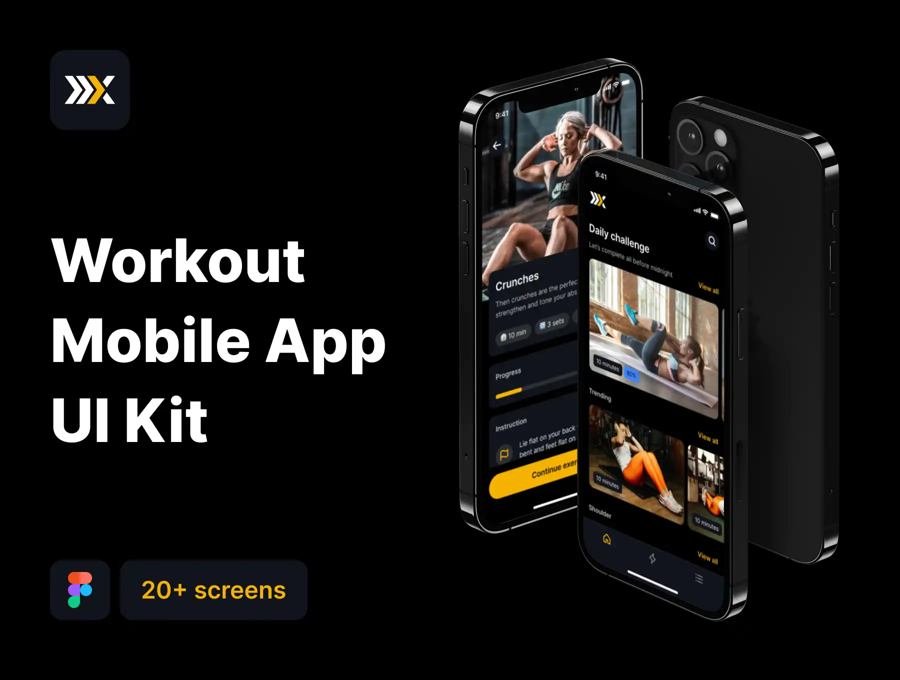 FitX - Workout Mobile App UI Kit