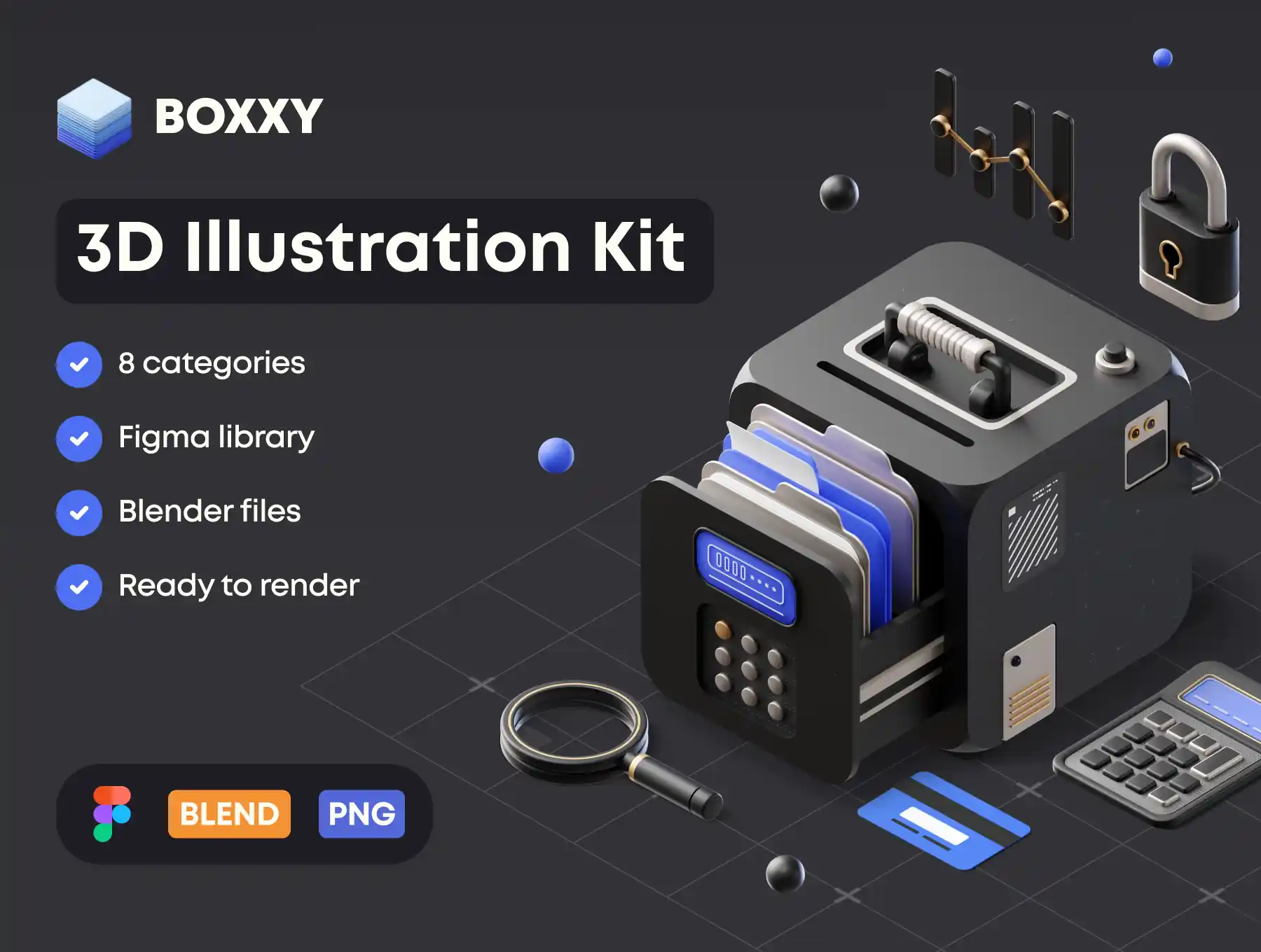 BOXXY 3D Illustration Kit