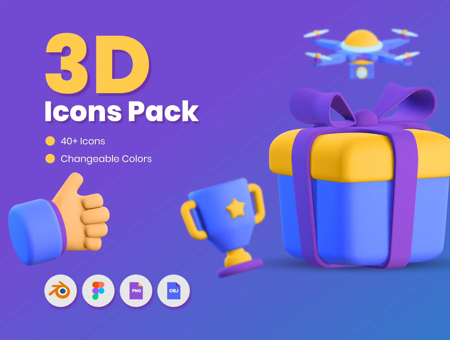 50 3D Icons Pack