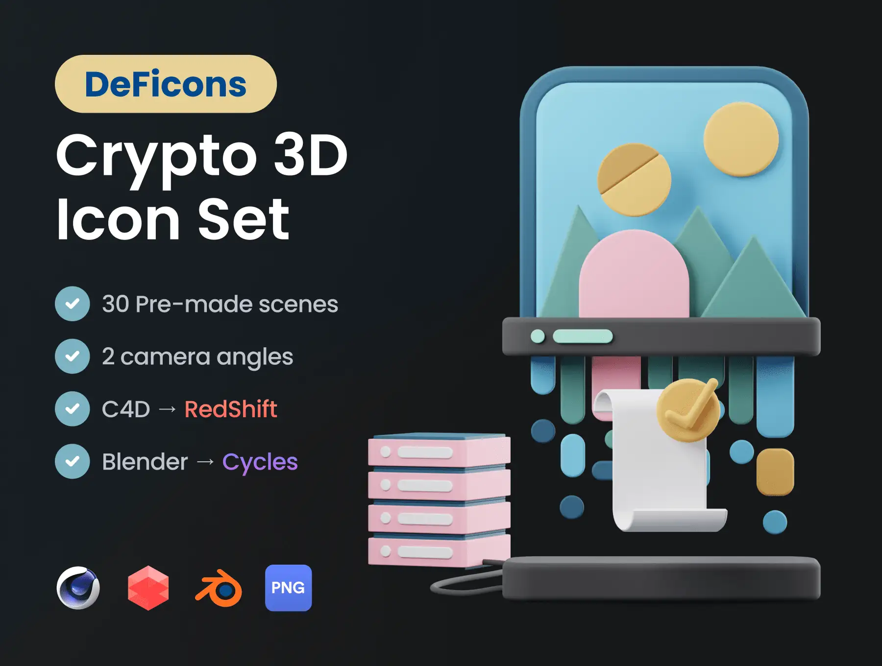 DeFicons - Crypto 3D Icon Set