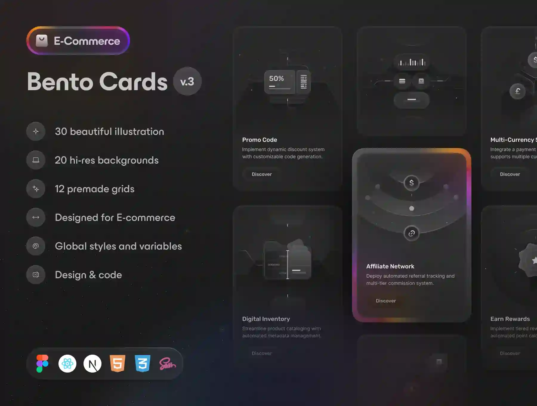 Bento Cards: E-commerce