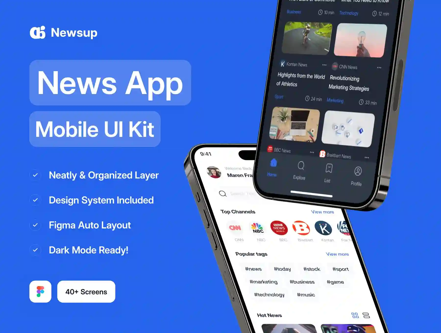 Newsup - News App UI Kit